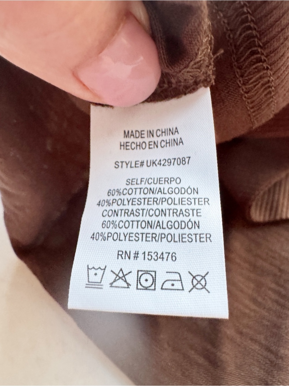 Sundry Open-Back Slub Cotton Long Sleeve Top  in Chocolate Brown NWT - Picture 13 of 16